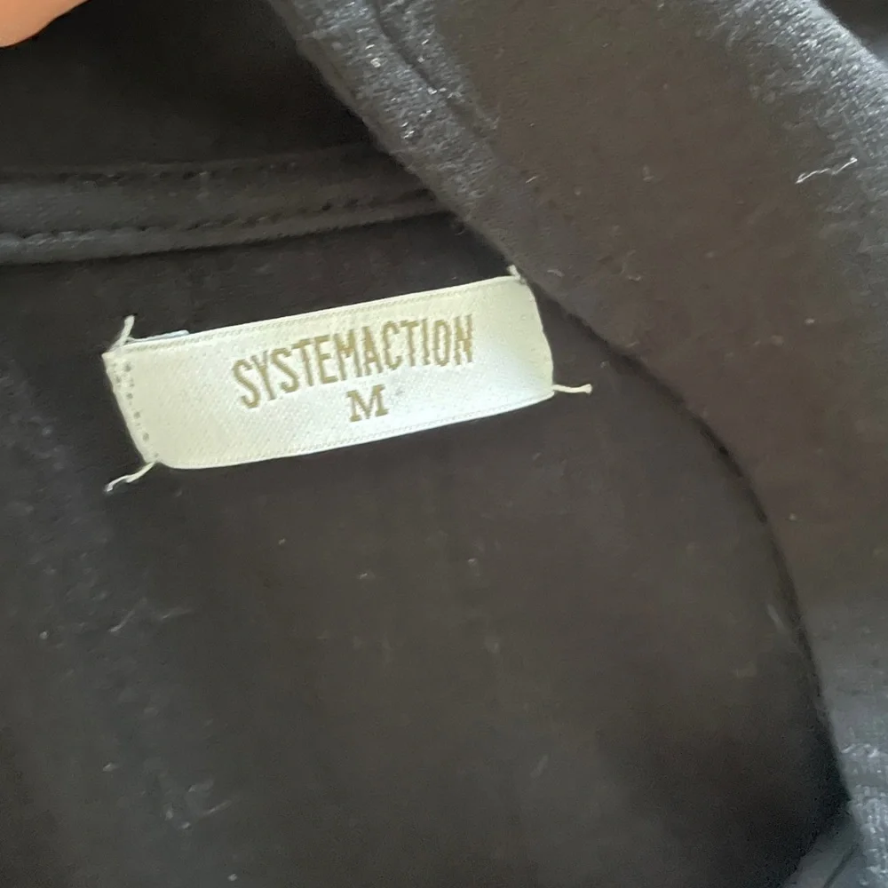 Systemaction Ribbed Button Down Dress Black (Small) - Picture 3 of 4